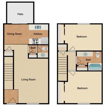 2bed 1.5bath